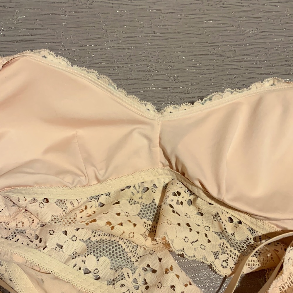 Forever21 Lace Bralette Bra Peach M - Picture 14 of 15